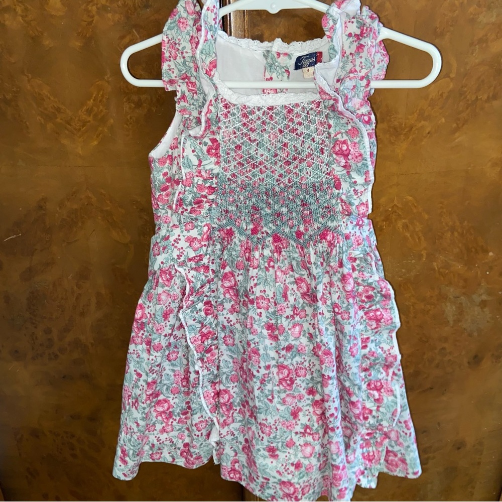 Gorgeous pink floral smocked dress